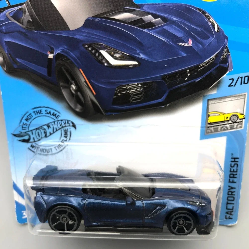 Hot Wheels Factory Fresh '19‎ Corvette ZR1 Convertible Blue 144/250 1/64 Diecast